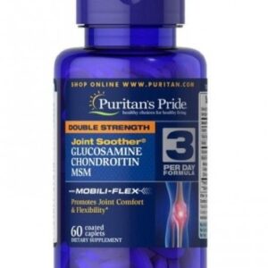 Double Strength Glucosamine. Chondroitin & MSM Joint Soother® 60 caplets PURITAN