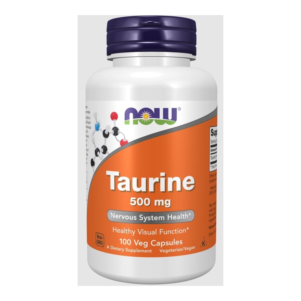 Taurine taurina 500mg 100 capsules NOW Foods