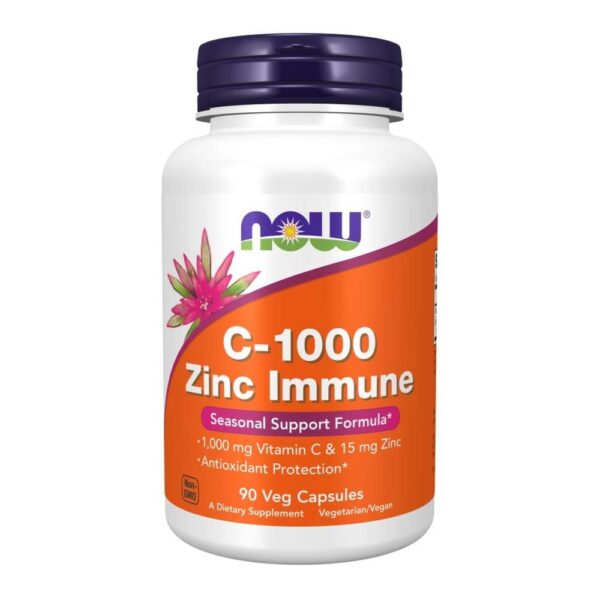 C 1000 Zinc Immune 90 Veg Capsules NOW