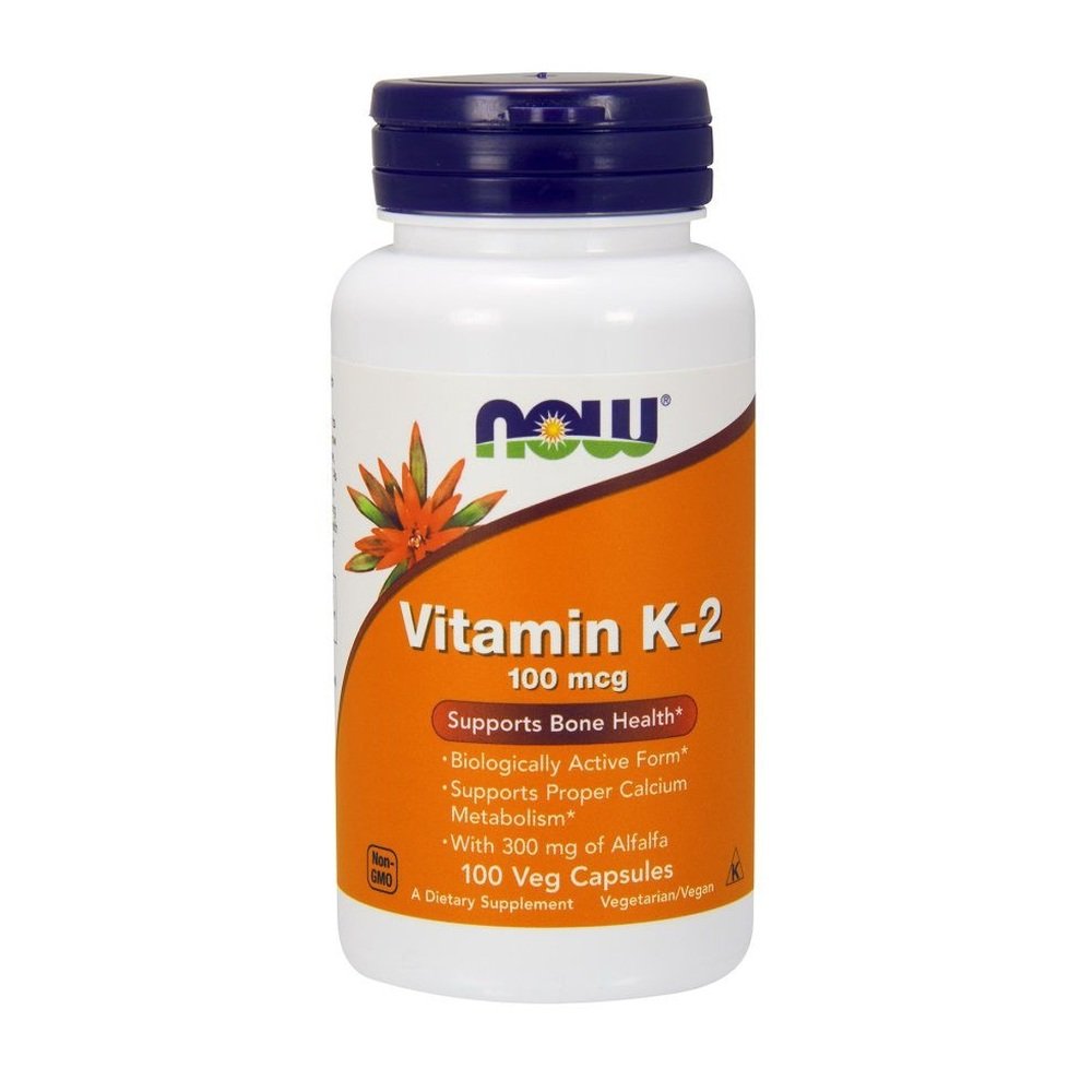 Vitamina K2 100 mcg 100 Veg Capsules NOW Foods