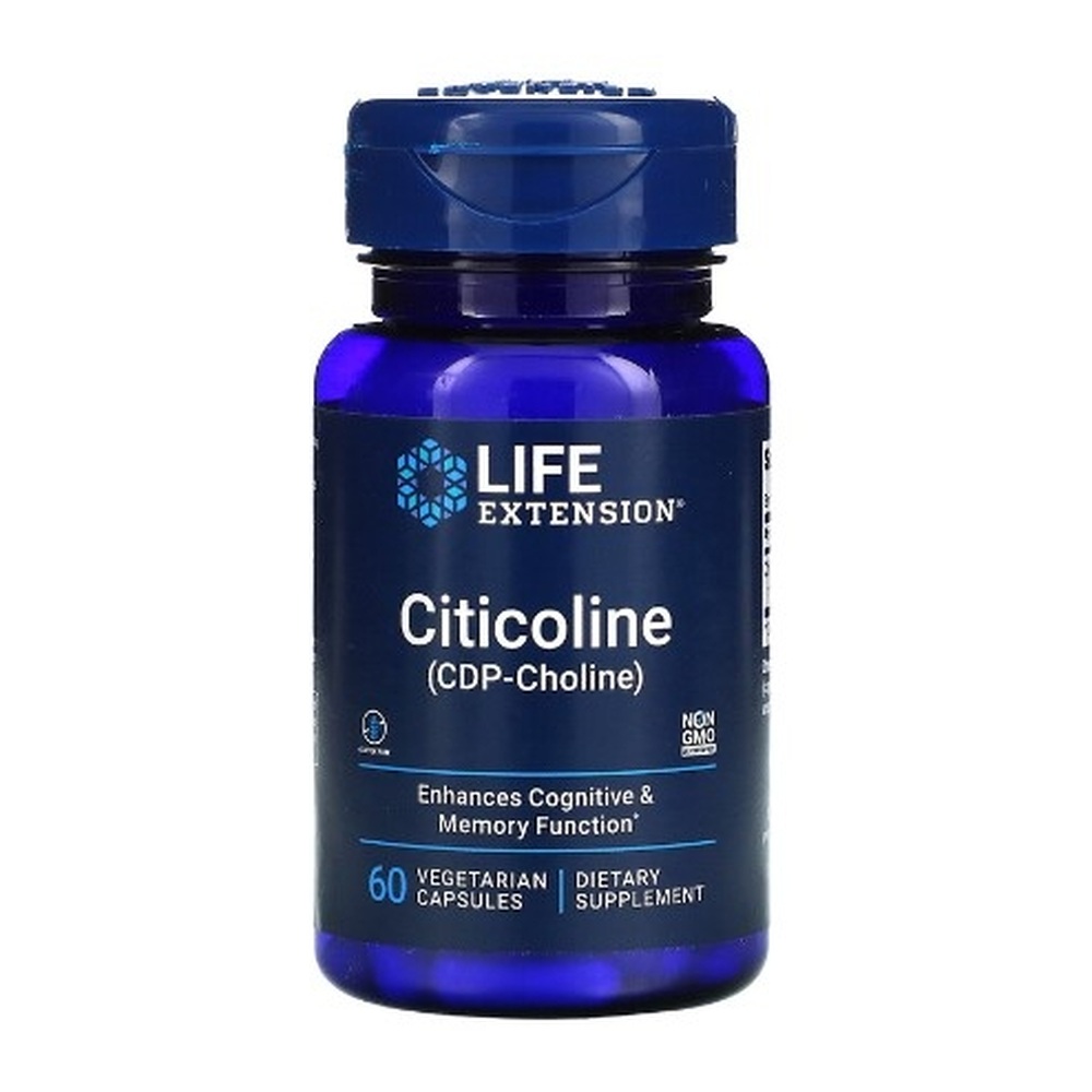 Citicoline (CDP-Choline) 60 vegetarian capsules LIFE Extension
