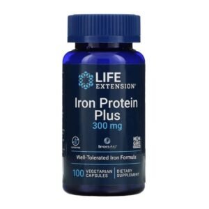 Iron Protein Plus 300mg 100 vegcaps Life Extension
