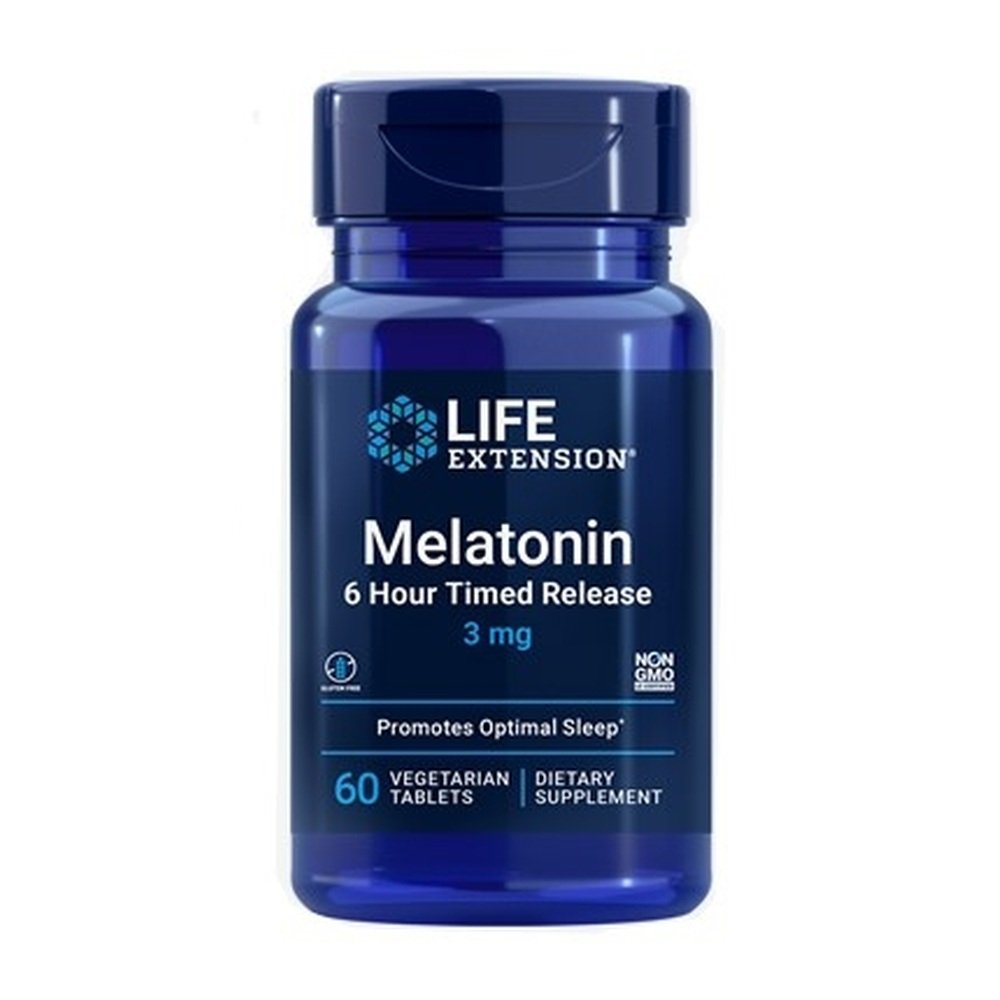 Melatonina 6 Hour Timed Release 3mg 60 caps LIFE Extension