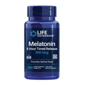 Melatonin, 6 Hour Timed Release, 300 mcg, 100 Vegetarian Tablets Life Extension