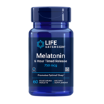 Melatonin, 6 Hour Timed Release, 750 mcg, 60 Vegetarian Tablets Life Extension