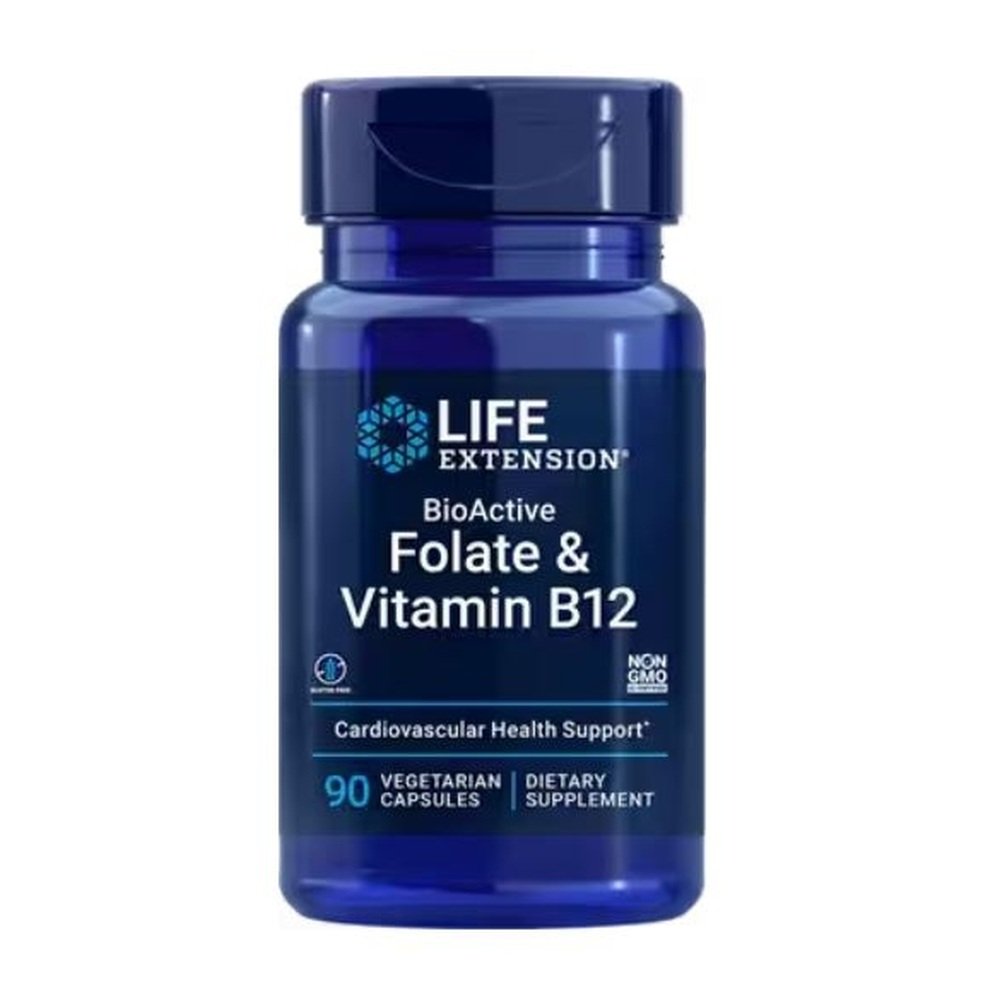 BioActive Folate & Vitamin B12 90vcaps Life Extension
