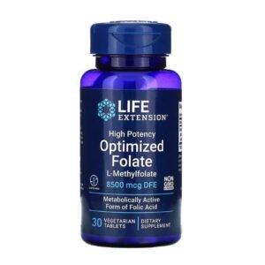 High Potency Optimized Folate 8500 mcg 30 vegetarian tablets life