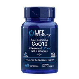 Super-Absorbable CoQ10 (Ubiquinone) with d-Limonene 50 mg, 60 softgels Life Extension