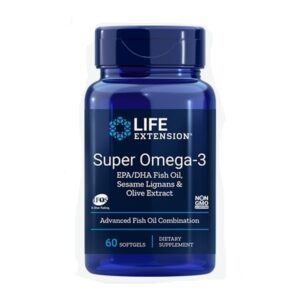 Super Omega 3 EPA / DHA com Sesame Lignans & Olive Extract 60 caps LIFE Extension