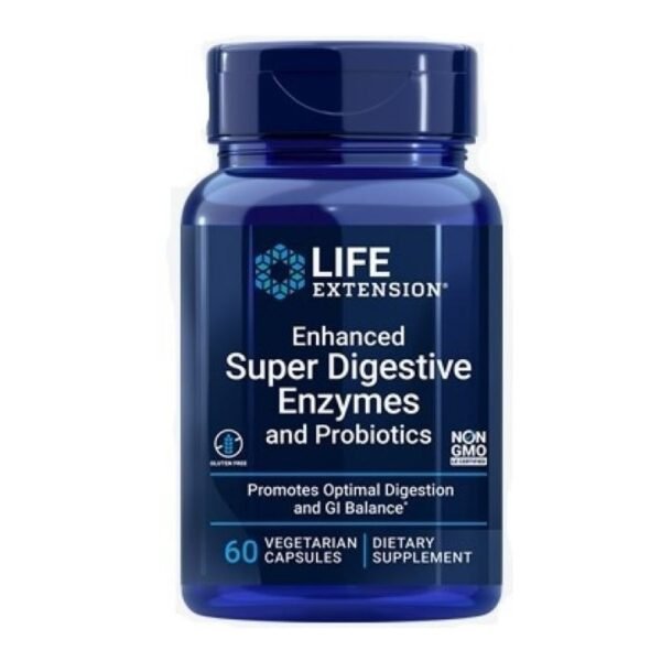 Super Digestive Enzymes and Probiotics 60 vegetarian capsules Life Extension