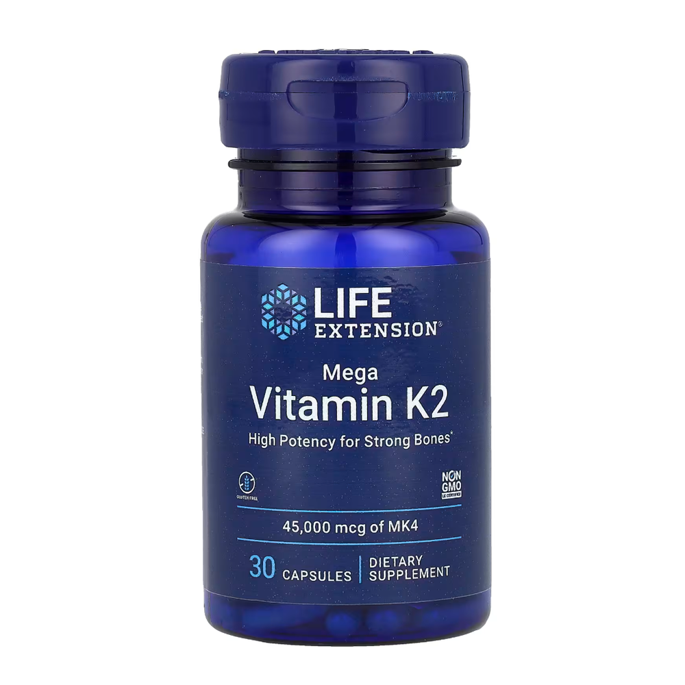 Mega Vitamin K2, 45,000 mcg, 30 Capsules Life Extension