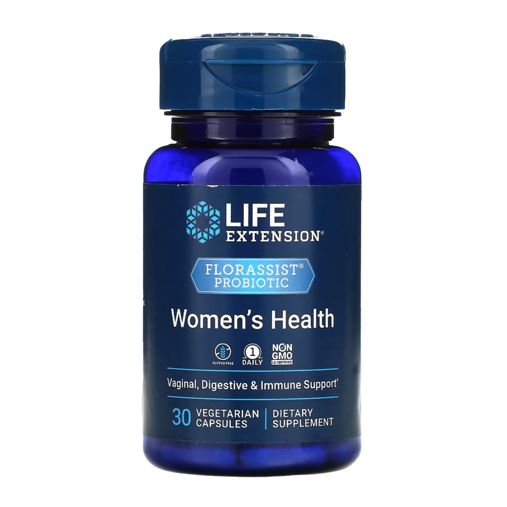 FLORASSIST Probiotic, Women's Health, 30 Vegetarian Capsules Life Extension