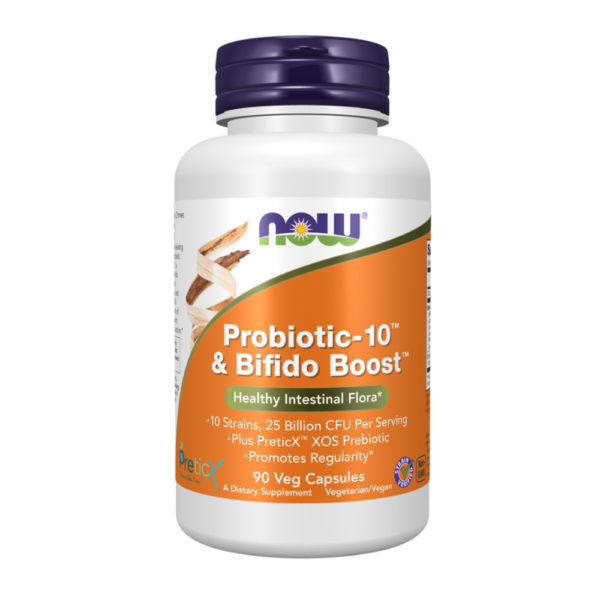 Probiotic-10 Bifido Boost, 90 Veg Capsules Now foods