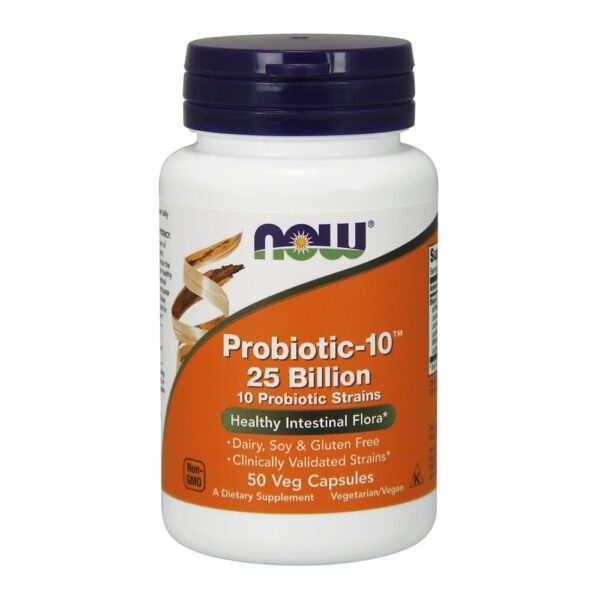 Probiotico 10 25 Billion 50 Veg Capsules NOW Foods