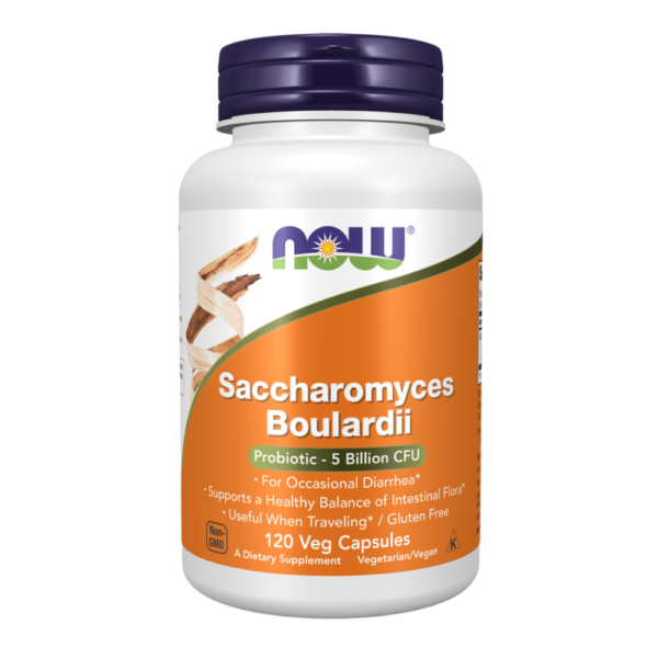 Saccharomyces Boulardii, 5 Billion CFU, 120 Veg Capsules Now foods