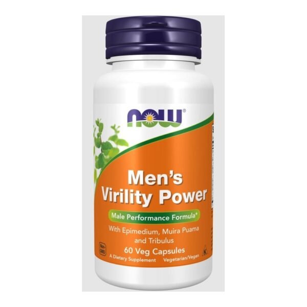 Men s Virility Power poder de virilidade dos homens 60 vcaps NOW Foods