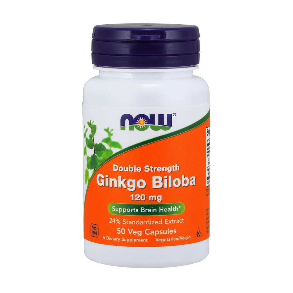 Ginkgo Biloba Double Strength 120 mg 50 caps NOW Foods