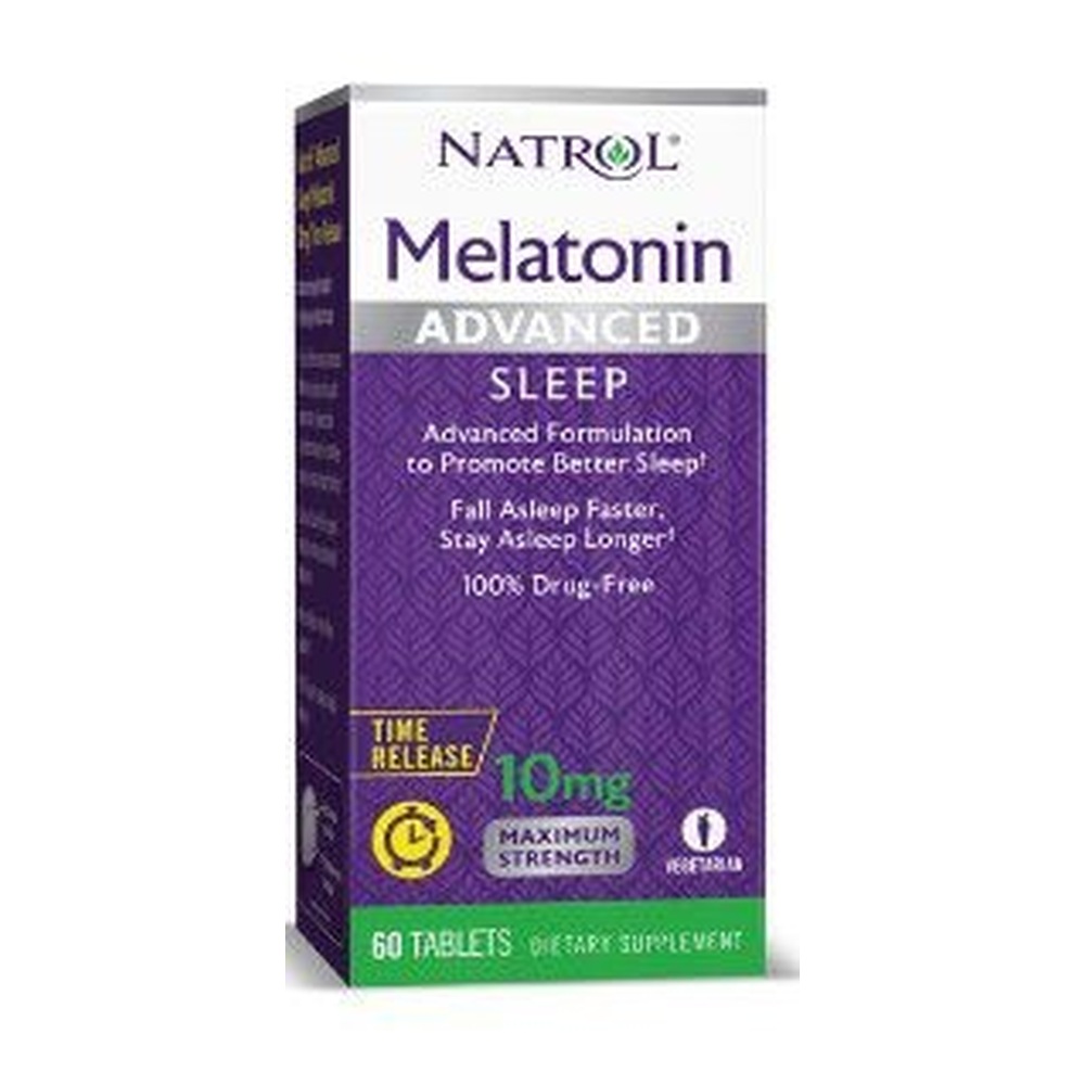 Melatonina Advanced 10mg TIME RELEASE 60 tablets NATROL (caixa)
