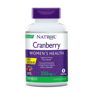Cranberry Womens Health. 250mg. Cranberry Fast Dissolve Tablets. 120ct Natrol