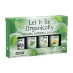 kit de Óleos Essenciais Let It Be Organically Organic 40ml NOW Foods