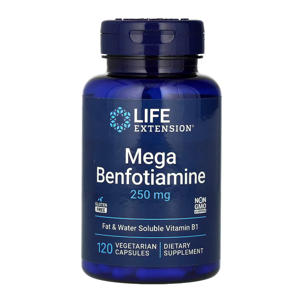 Mega Benfotiamine, 250 mg, 120 Vegetarian Capsules Life Extension