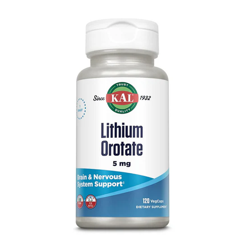 KAL, Lithium Orotate, 5 mg, 120 VegCaps