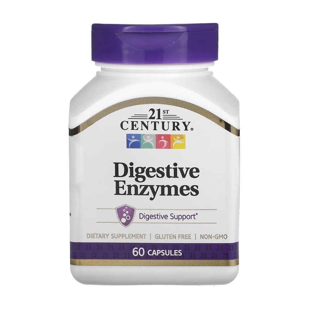 Digestive Enzymes, 60 Capsules 21st Century
