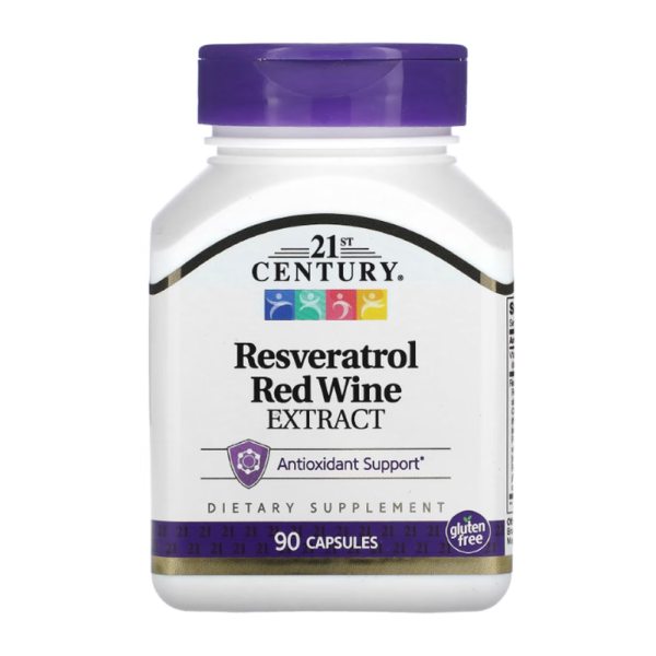 Resveratrol Red Wine Extract, 90 Capsules 21st Century