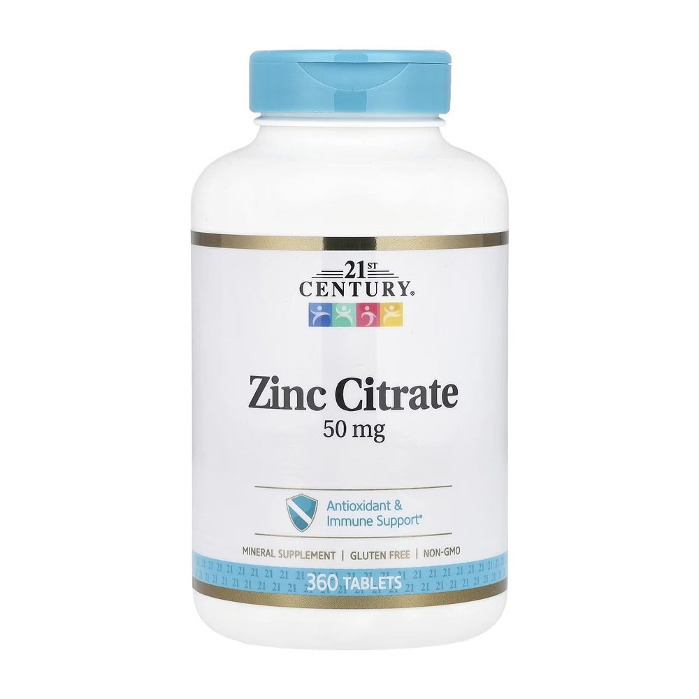 Zinc Citrate, 50 mg, 360 Tablets 21st Century