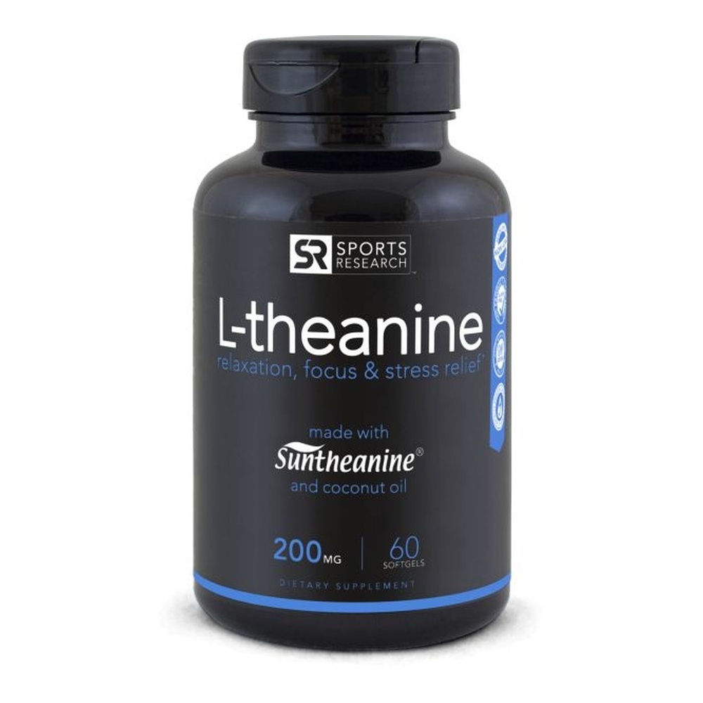L Theanine Suntheanine 200mg 60 softgel SPORTS Research