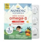 Omega-3 Fishies, Zero Sugar, Ages 3+, Tutti Frutti, 300 mg, 36 Fishies