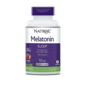 Melatonina 10mg FAST DISSOLVE sublingual 100 tablets Sabor morango NATROL