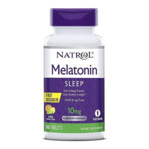 Melatonina 10mg FAST DISSOLVE sublingual 60 tablets Sabor limão NATROL