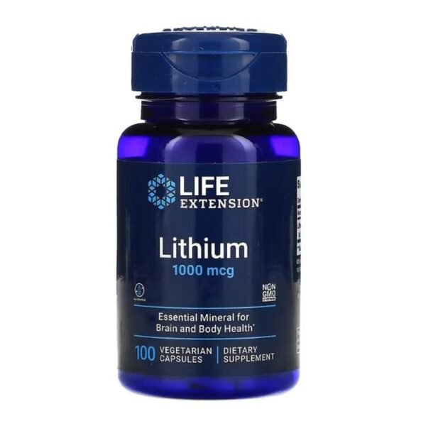 Lithium 1000mcg 100 vcaps LIFE Extension