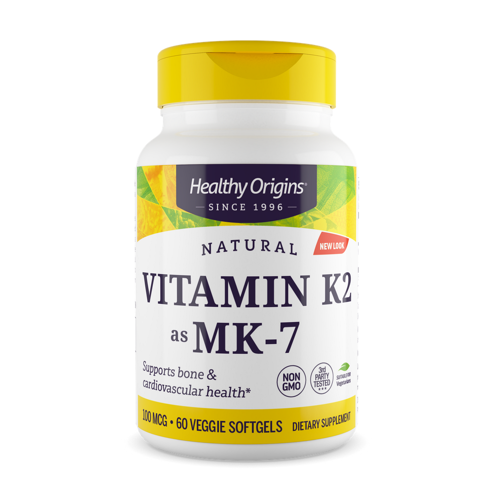 Vitamina K2 MK7 100mcg 60 Veggie Softgels HEALTHY Origins